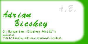 adrian bicskey business card